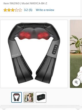 Nekteck Neck and Back Massager with Heat New inbox